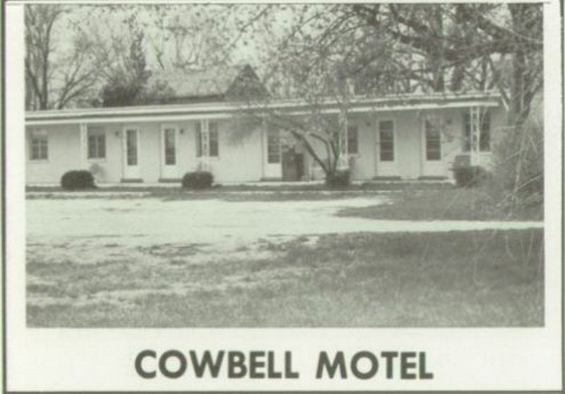 Cowbell Motel - Wayland High School Yearbook Ad 1970